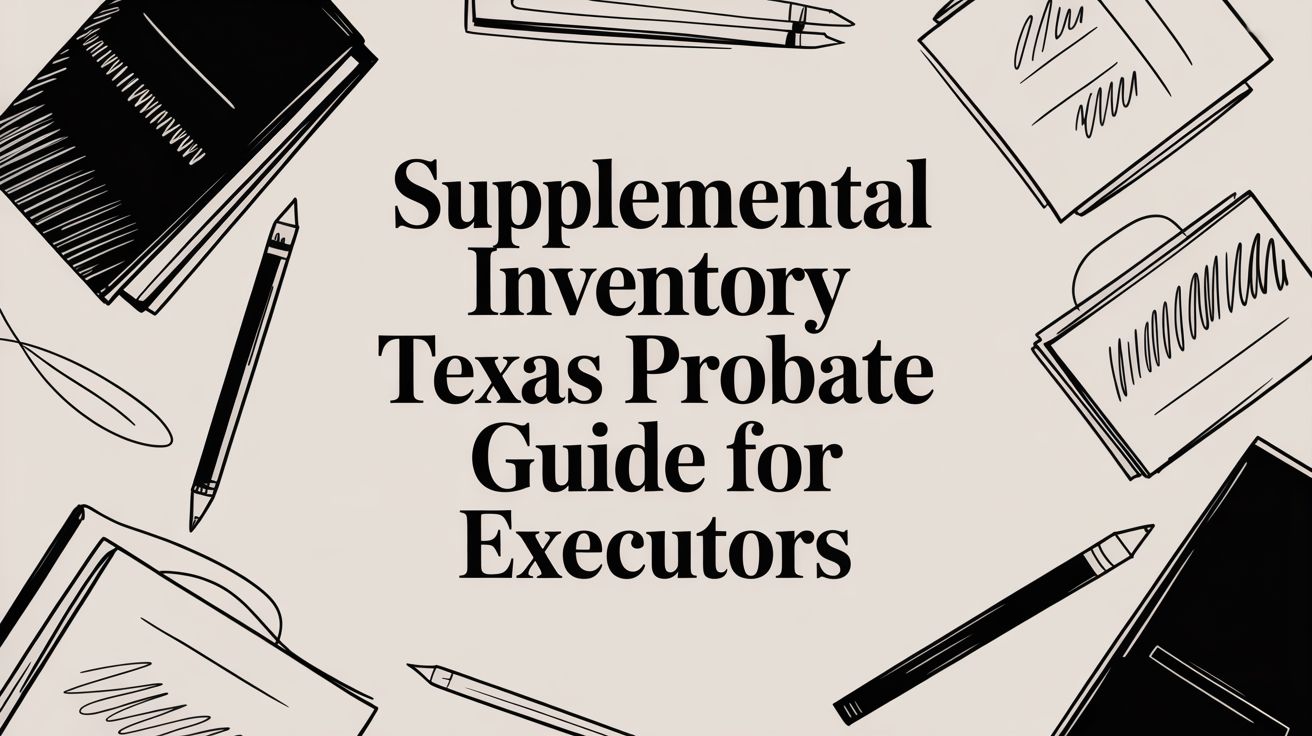 Supplemental Inventory Texas Probate Guide for Executors